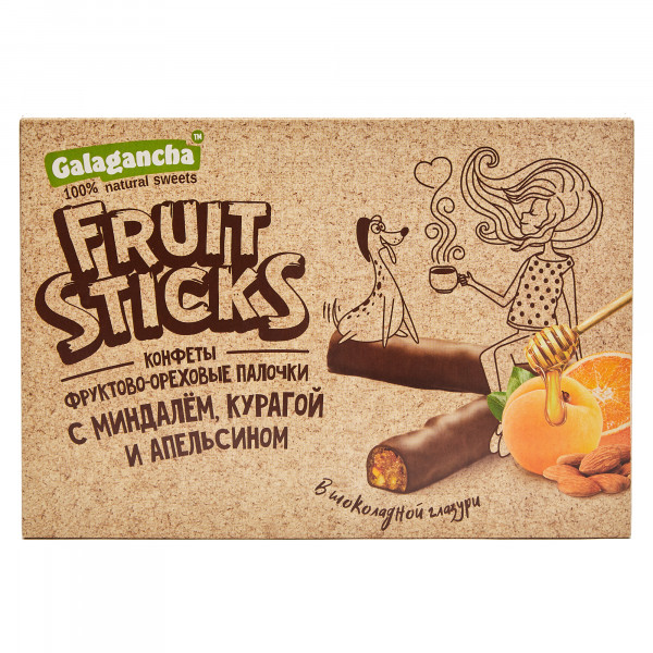 №2 Берестов КРАФТ Fruit Stiсks с курагой и миндалем, 175г   в Лабинске
