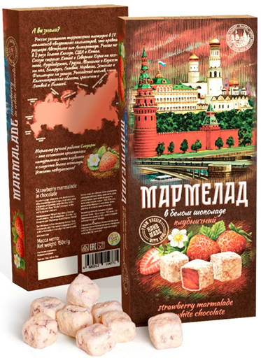  Сладарт Мармелад Клубничный в белом шоколаде, 150г   в Лабинске