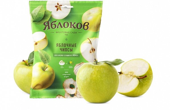  Яблочные чипсы из кисло-сладких яблок 25г в Лабинске